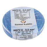 Öznur 2,5 mm Nya Elektrik Kablosu 100 Metre Mavi PVC İzoledir H07V-U Özellikli