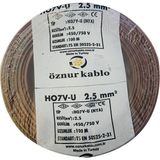 Öznur 2,5 mm Nya Kablo Elektrik Kablosu 100 Metre Kahverengi Sabit Tesisat İçin Uygun