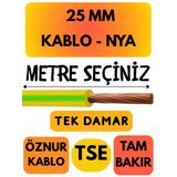 Öznur 25 Mm Nya Kablo Metre Seçenekli (Sarı-Yeşil)