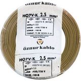 Öznur 2,5 mm2 Nyaf H07V-K Bakır Kablo 100 m Kahverengi
