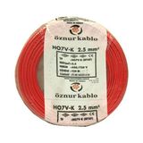 Öznur 2,5 mm2 Nyaf H07V-K Bakır Kablo 100 m Kırmızı