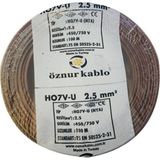 Öznur 2,5 Nya Kablo Kahve 100 Metre 2,5 Nya