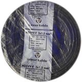 Öznur 2x1.5 mm Siyah 1 Metre TTR Kablo
