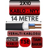 Öznur 2X10 Nyy (Yeraltı Kablosu) Metre Seçenekli - 14 METRE