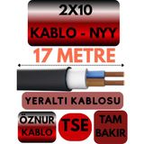 Öznur 2X10 Nyy (Yeraltı Kablosu) Metre Seçenekli - 17 METRE