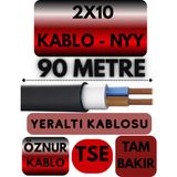 Öznur 2X10 Nyy (Yeraltı Kablosu) Metre Seçenekli - 90 METRE