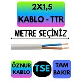 Öznur 2X1,5 Ttr Kablo Metre Seçenekli (Beyaz)
