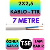 Öznur 2x2,5 Ttr Kablo (Beyaz) Metre Seçenekli - 7 METRE