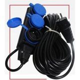 Öznur 3x2,5mm2 Nym Öznur-Koç Kablo(Antigron) 20MT Tekli Monofaze Uzatma Kablosu - Siyah