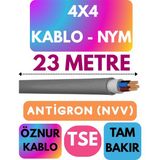 Öznur 4x4 Antigron (Nym) Kablo (Gri) Metre Seçenekli - 23 METRE