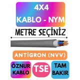 Öznur 4X4 Antigron (Nym) Kablo (Gri) Metre Seçenekli