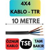 Öznur 4x4 Ttr Kablo Metre Seçenekli (Siyah) - 10 METRE