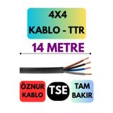 Öznur 4x4 Ttr Kablo Metre Seçenekli (Siyah) - 14 METRE