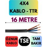 Öznur 4x4 Ttr Kablo Metre Seçenekli (Siyah) - 16 METRE