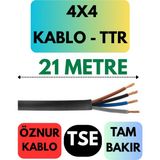 Öznur 4x4 Ttr Kablo Metre Seçenekli (Siyah) - 21 METRE