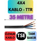 Öznur 4x4 Ttr Kablo Metre Seçenekli (Siyah) - 35 METRE