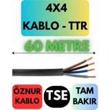 Öznur 4x4 Ttr Kablo Metre Seçenekli (Siyah) - 60 METRE