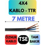 Öznur 4x4 Ttr Kablo Metre Seçenekli (Siyah) - 7 METRE