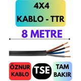 Öznur 4x4 Ttr Kablo Metre Seçenekli (Siyah) - 8 METRE