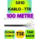 Öznur 5X10 Ttr Kablo (Siyah) Metre Seçenekli - 100 METRE
