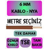 Öznur 6 Mm Nya Kablo Metre Seçenekli (Kahverengi)