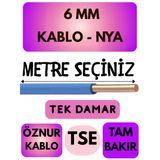 Öznur 6 Mm Nya Kablo Metre Seçenekli (Mavi)