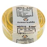 Öznur 6 MM Nya Kablo Sarı-Yeşil (100 Metre)