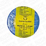 Öznur H07Z1-K Mavi 1.5 mm HF NYAF Kablo