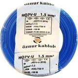 Öznur Kablo 1,5 Mm2 Nya Tek Damar Mavi 100M - Çok Renkli