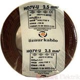 Öznur Kablo 2,5 Mm2 Nya Tek Damar Kahve 100M / Elektrik Iletimi - Çok Renkli