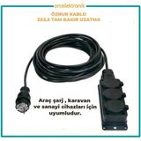 Öznur Kablo 3 Lü Monofaze Uzatma (18-40 Metre Arası )3x2.5 % Yüz Tam Bakır Seyyar Kablo (Arac Şarjı -Karavan ve Sanayi Cihazları Uyumlu) - 35 METRE