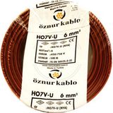 Öznur Kablo 6 Mm² Nyaf Kablo Kahverengi