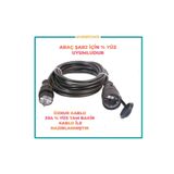 öznur kablo ARAC ŞARJI İÇİN (20 METRE) 3X4 TTR TAM BAKİR ÖZNUR KABLOLU IP54 ÇOCUK KORUMALI FİŞLER UZATMA SEYYAR KABLO