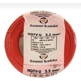 Öznur Kablo Öznur 2,5 Luk Nya Kablo Tek Damar 100 Mt Kırmızı