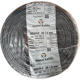 Öznur Kablo Öznur 25MT 3x1,5mm Ttr Bakır Elektrik Kablosu Siyah - Renkli