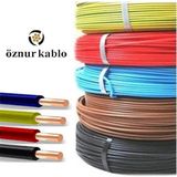 Öznur Pınn Global 2,5mm Nya Kablo (10 Metre) - Sarı - Yeşil