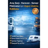 Öznur Siyah 3x2,5 Mm² Ttr Kablolu Tekli Kauçuk Topraklı Priz Uzatma Kablosu - 20 MT