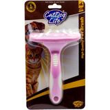 Özömek Prestij 202416-CAT&DOGLIFE Kedi Köpek Tüy Toplama Tarağı Silikon Saplı
