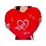 Özpak Kalp Yastık Kalpli Yastık I Love You Yastık - 100 × 100 cm - Kırmızı