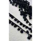 Ozpas Ponpon Şerit Siyah 2 Cm X 4 Mt.