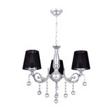 özpolataydınlatma Pırıltı 3 Lü Avize Silver (siyah Şapkalı)