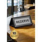 ÖzSa Home 10 Adet Masa Rezerve Yazısı Kafe Lokanta Restoran Için Rezerve Plaka Pleksi 10x5cm