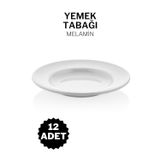ÖzSa Home 12 Adet Kırılmaz Yemek Tabağı Otel Kafe Lokanta Restoran Ev Için Melamin Tabak Freya
