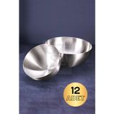ÖzSa Home 12'li Paslanmaz Çelik Çerezlik Kuruyemişlik Çerezlik Takımı 8.5 cm Kase