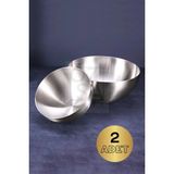 ÖzSa Home 2'li Paslanmaz Çelik Çerezlik Kuruyemişlik Çerezlik Takımı 8.5 cm Kase - Gümüş