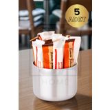 ÖzSa Home 5 Adet Stik Şekerlik Kafe Restaurant Lokanta Paslanmaz Çelik Büyük Şekerlik Metal