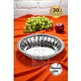 ÖzSa Home Lüx Çelik Salata Meyve Tabağı Salata Kasesi Mısır Kasesi 30 Cm