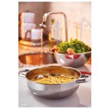 ÖzSa Home Lüx Paslanmaz Çelik Kulplu Makarna Sebze Süzgeci 25cm Çok Amaçlı Süzgeç
