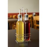 ÖzSa Home Metal Stantlı 2'li 300 ml Zeytinyağı Sıvıyağ Şişesi Yağdanlık Yağlık Sirkelik Restoran Yağlık