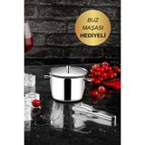 ÖzSa Home Paslanmaz Çelik Termoslu Buz Kovası ve Buz Maşası Set 500 ml 18/10 Dayanıklı Malzeme 304 Paslanmaz Çelik